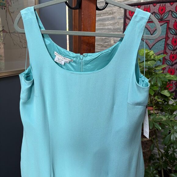Vintage NWT Plus Size Maggy London 100% Silk, Fully Lined Shift Dress size 16 - Picture 4 of 9
